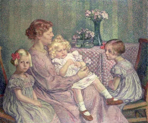 Madame van de Velde en haar kinderen, 1903